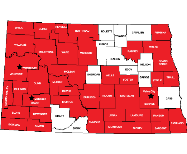 LoadPass Permit Participating Counties Map