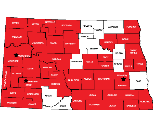 LoadPass Permit Participating Counties Map