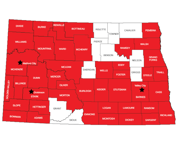 LoadPass Permit Participating Counties Map